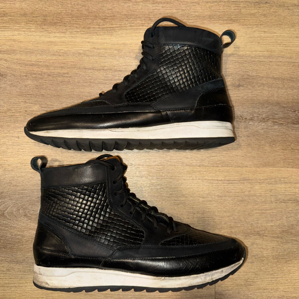 Men's Black High-Top Boots